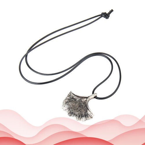 1Stück Elegante Ginkgo Biloba Halskette Silber für Frauen Ethnischer Stil - Bild 10 von 12