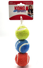 Kong Sport Softies Tennis Balls 3pk Md Tough Bouncy No Squeak Dog Fetch Toy 2.5"