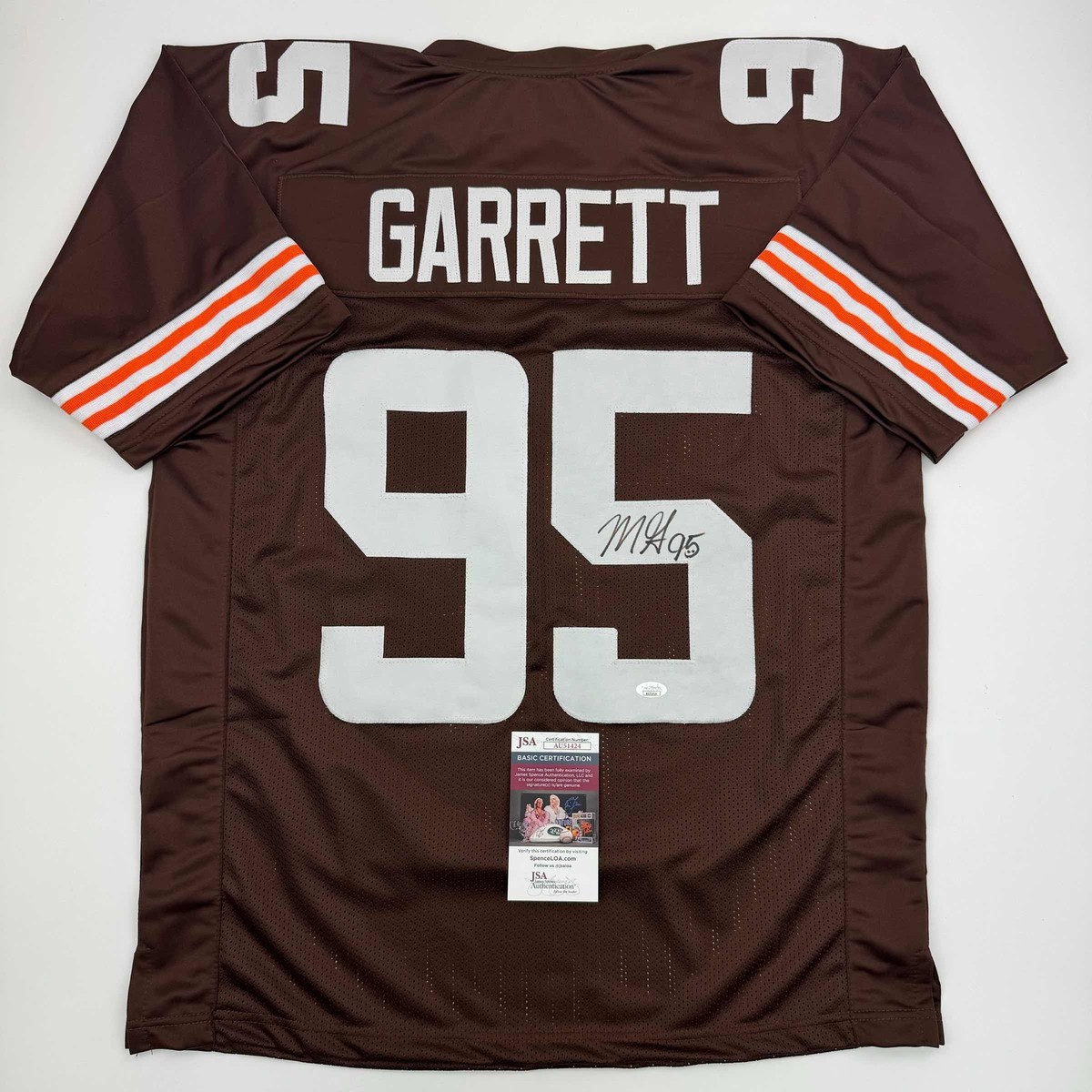 Autographed/Signed Myles Garrett Cleveland Brown Football Jersey