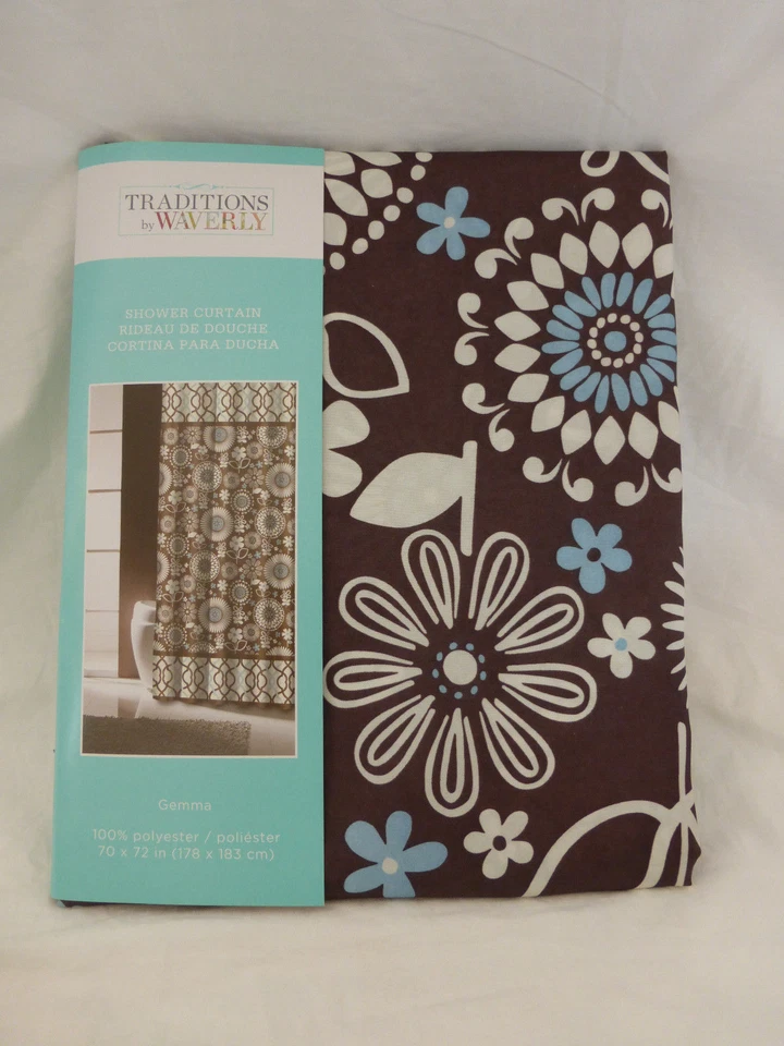 Traditions by Waverly Gemma Fabric Shower Curtain 70" x 72" NIP - Image 2 of 4