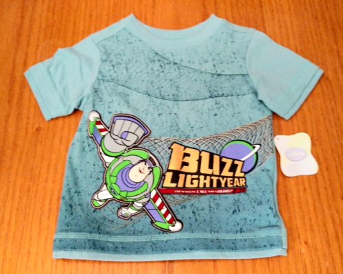 New WT Disney Pixar Buzz Lightyear Toy Story Aqua T-Shirt Boy's size 24 Months