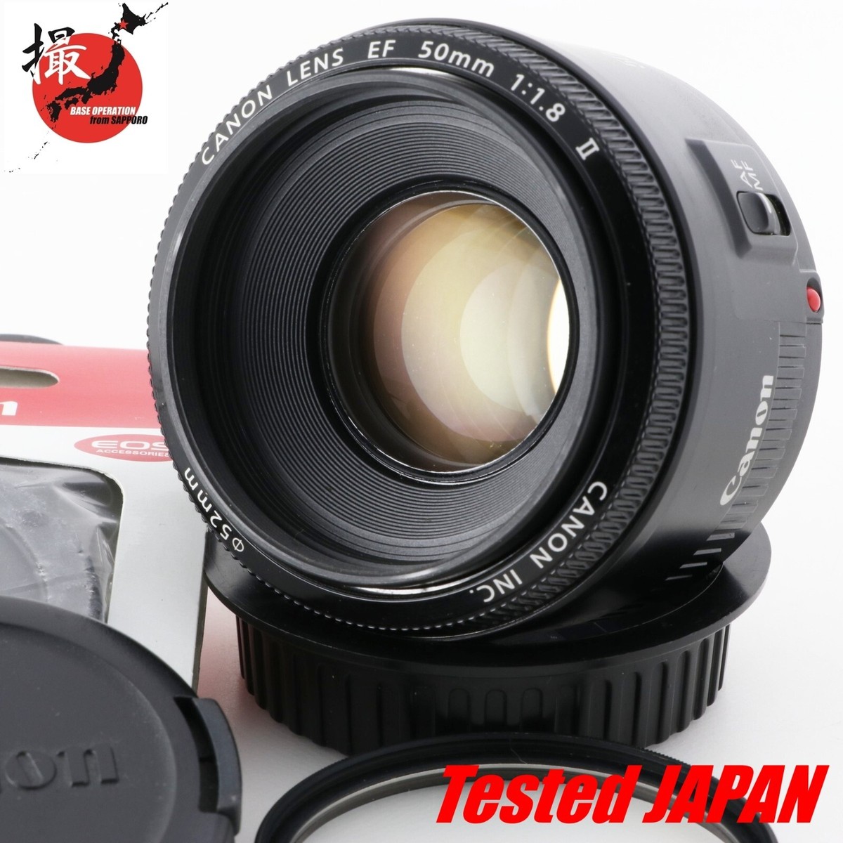 Tested [MINT w/ Filter 3Caps] Canon EF 50mm f/1.8 II AF Lens
