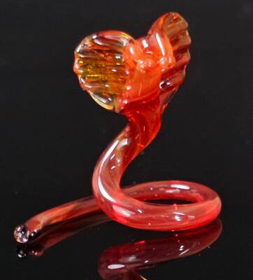 Red Cobra Figurine, Mini Glass Figurine Murano Quality Design