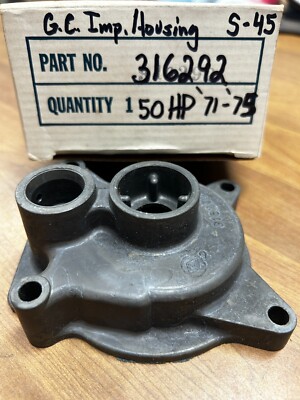 NIB NOS OEM OMC Evinrude Johnson G.C. Impeller Housing 316292 50HP 1971-1975