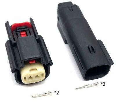 Molex MX150 2-poliger Drahtstecker SCHWARZ wasserdicht versiegelt Kit für FORD HARLEY