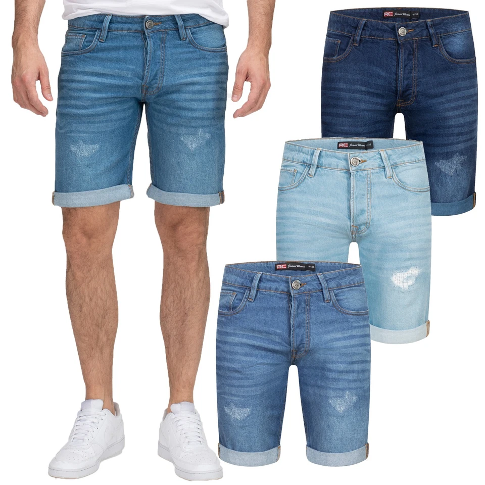Shorts Herren Bermuda Jeansshorts Blau Rock Creek Jeans Short Stretch NEU H-415 - Bild 1 von 1