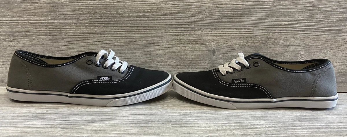 Vans Off The Wall TB9C Black Gray Sneakers Shoes Lace Up Low Top Women 7.5 Men 6