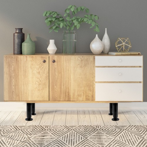 4 x Möbelfüße verstellbar EDELSTAHL Optik Sofafuß Schrankfüße Bettfüße Ø38/32mm - Bild 4 von 7