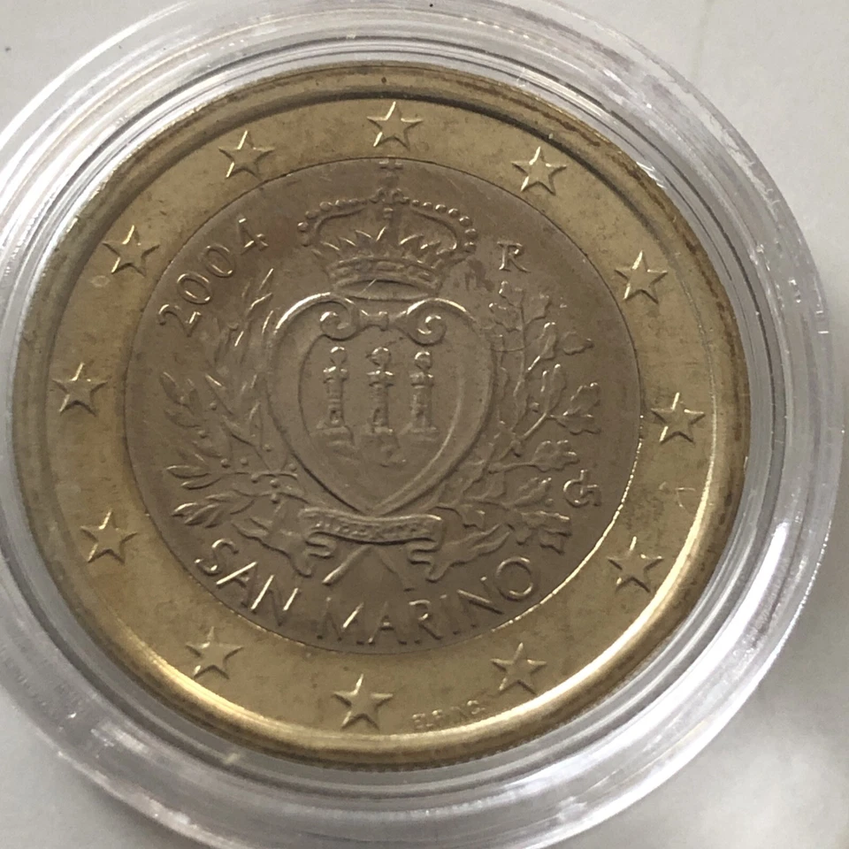 1 pièce 1 euro saint marin 2004 sous capsule BU - Photo 1/1