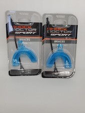 2X Mouthguard Shock Doctor Sport Youth for Braces Strapped 12+Adult - Blue