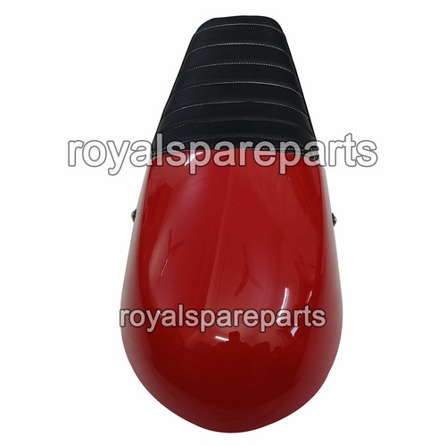 Adapté Pour Royal Enfield Gt & Intercepteur 650 D27 Cuir Double Siège & Rouge - Photo 8/9