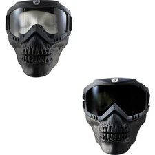 2 Birdz Eyewear Skullbird Detachable Skull Masks with Goggles Clear + Smoke Lens