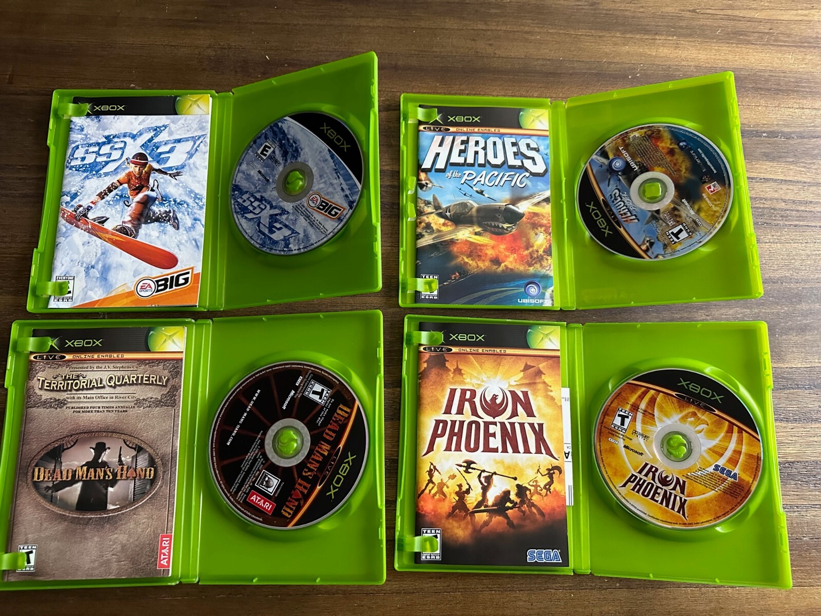Original Xbox Games Lot SSX3, Heroes of the Pacific, Dead Man's Hand