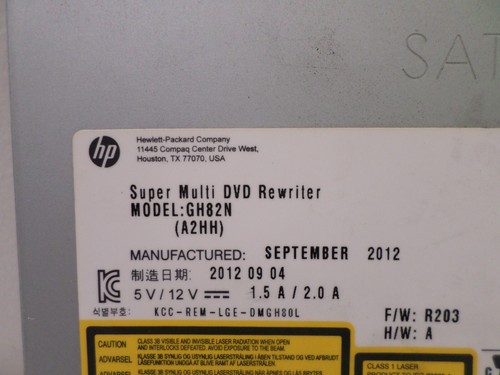 HP GH82N (A2HH) 575781-801 SATA Optical Drive Multi DVD Rewriter L-A - Picture 4 of 8