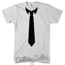 Black Tie Funny Tshirt Fancy dress T Shirt Gift Birthday Novelty Smart Shirt 
