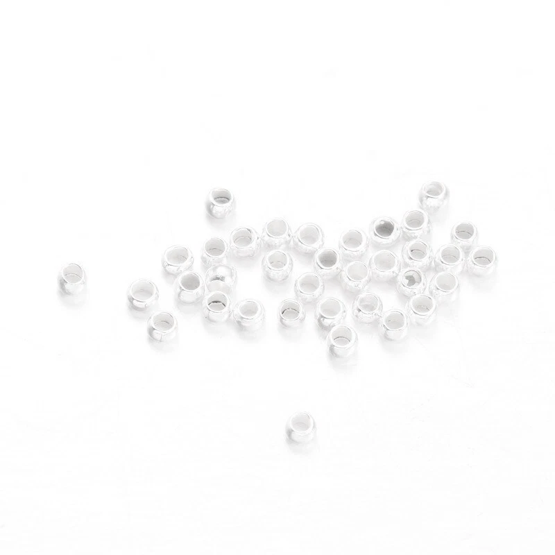Quetschperlen 1,2 mm Farbe Silber 500 Perlen Spacer Zubehör nenad-design AN058 - Bild 3 von 4