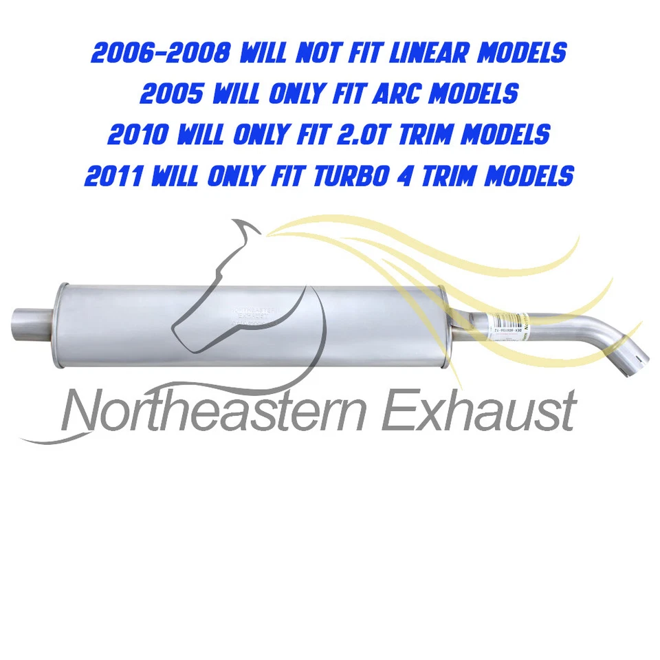 Комплект выхлопной системы глушителя из нержавеющей стали подходит для: 2005-2008 и 2010-2011 Saab 9-3 2,0 л - Изображение 4 из 4