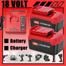8.0AH 18V Lithium Ion Battery /Charger FOR Porter Cable 18 Volt PC18B PC18BLX
