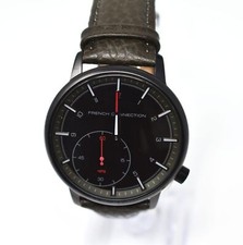 Image of French Connection Classic Quartz Watch with Leather Strap FC1332N