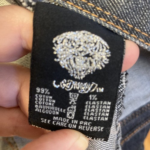 ED HARDY Denim Jacket Embroidered “Love” Rose & Skull Women’s XS Youth L - Picture 8 of 12
