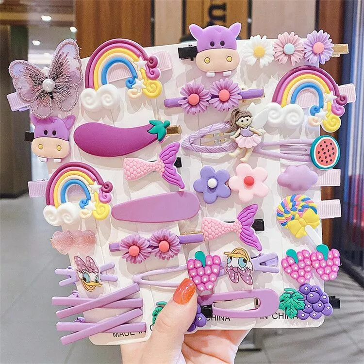 Lovely Beads Hairpin For Girls Candy Colors Plastic Mini Hair Clips  Barrette-L3