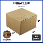 25 6x6x5 EcoSwift 纸板包装移动运输箱瓦楞纸箱纸箱