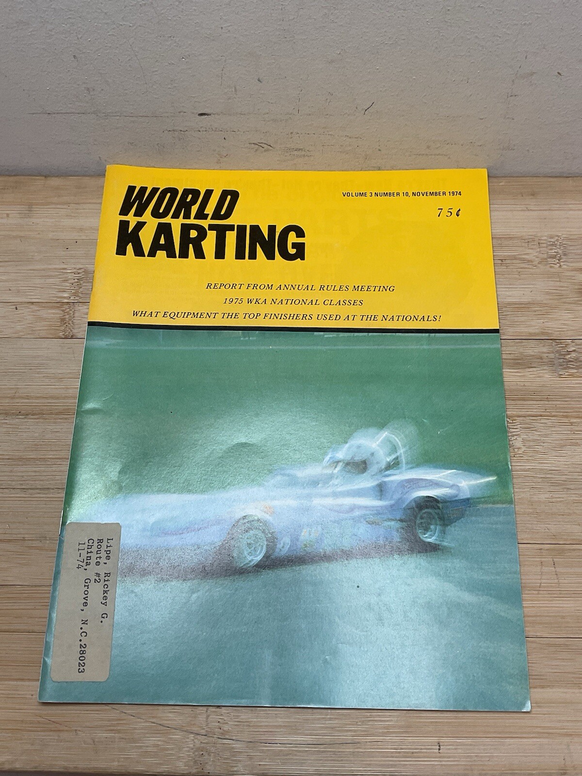 Karting World Magazine Nov 1974 Volume 3 Number 10 Go Cart Vintage