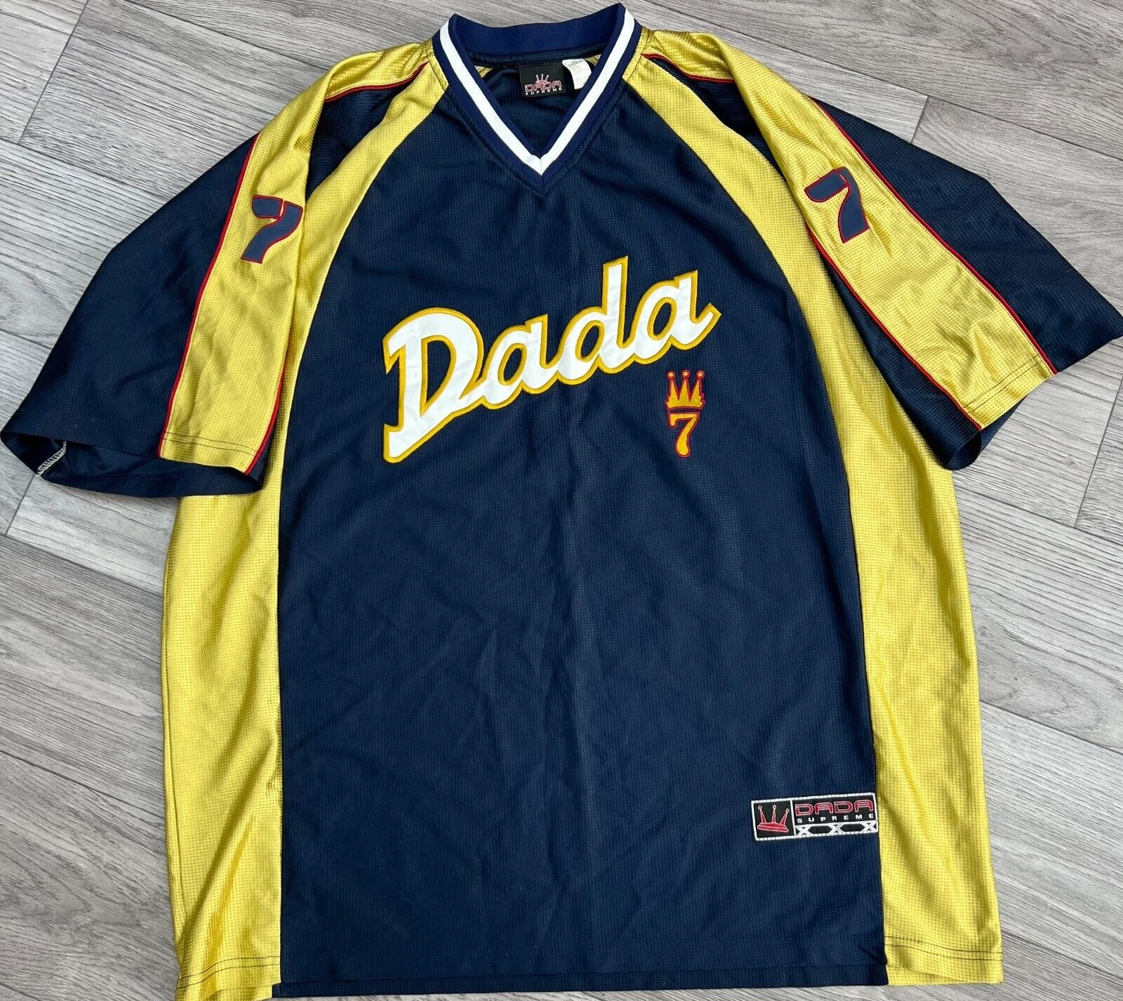 Chemise en jersey vintage Dada Supreme logo hip hop rare homme taille XL/2XL
