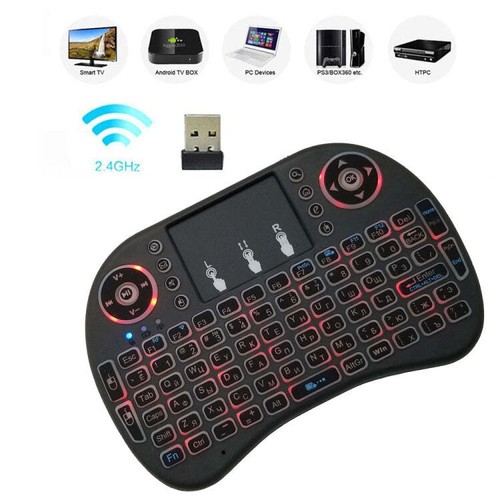 Support Language: Russian i8 Air Mouse Wireless Backlight Keyboard with Touchpad - Picture 8 of 10