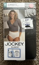 Jockey Women's Plus Size 10 Elance Brief - 3 Pack NWT Gray Black Shades