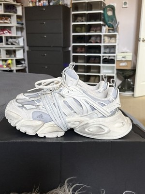 Size 11.5- Adidas XLG Runner Deluxe White Silver Metallic