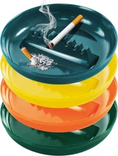 7 Inches Large Size Ashtrays for Cigarettes and Cigars [4 Pack], Smokeless Table