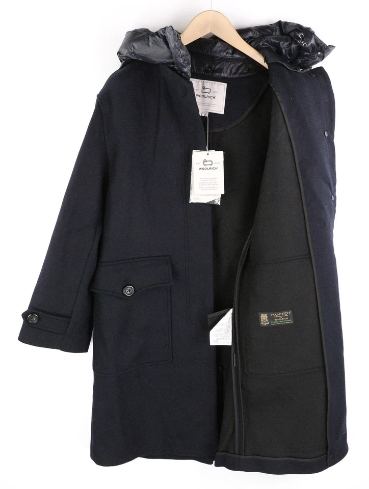 WOOLRICH Women's Double Wool 2in1 Parka Jacket S Hooded Mid-Length Down * - Image 4 of 4