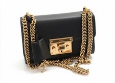 Gucci Black Leather Small Padlock Shoulder Ba...