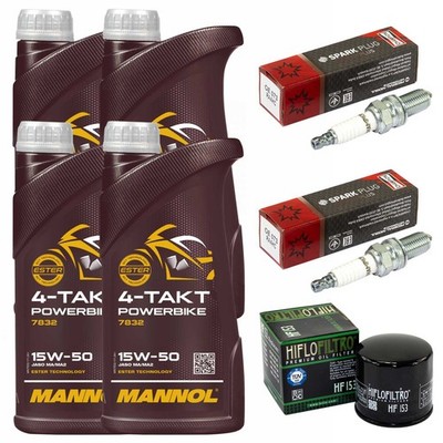 Inspektion Öl Set 4L Ölfilter Zündkerzen für Ducati Monster 620 ie ZDM 2002-2006