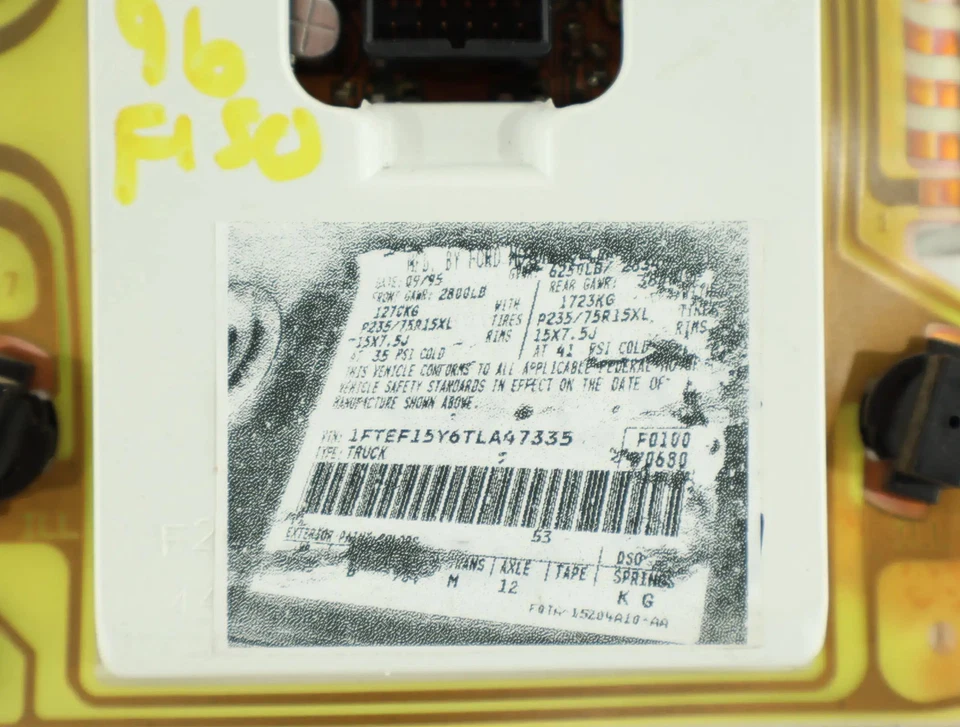 Ford Bronco F-150 F-250 F-350 1996 cuadro de instrumentos de gasolina velocímetro manual Foto 4 de 4
