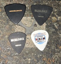 Nickelback Get Rollin Tour Guitar Picks (4) Chad, Mike, Ryan + VIP Stage Used