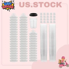 MPS Disposable Paint Spray Gun Cup Liners & Lids, 50-Pack Mini 6oz Kit