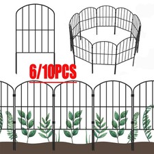 UPGRADE Garden Fence 6/10 Panels Metal Wrought Iron Railings Decorative Fencing