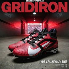 Nike Alpha Menace 4 Elite FD7036-600 Red White Black Men’s 14.5 NWOT No Box