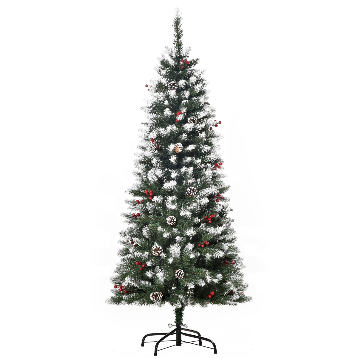 Rackhams Red 5Ft Artificial Christmas Tree Xmas Indoor Decoration W/ Pinecone - 53Cm X 53Cm X 150Cm - Image 2