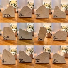 Rustic Stone Table Numbers Set (1-11 + Top Table) – Handmade Paving Slab Wedding