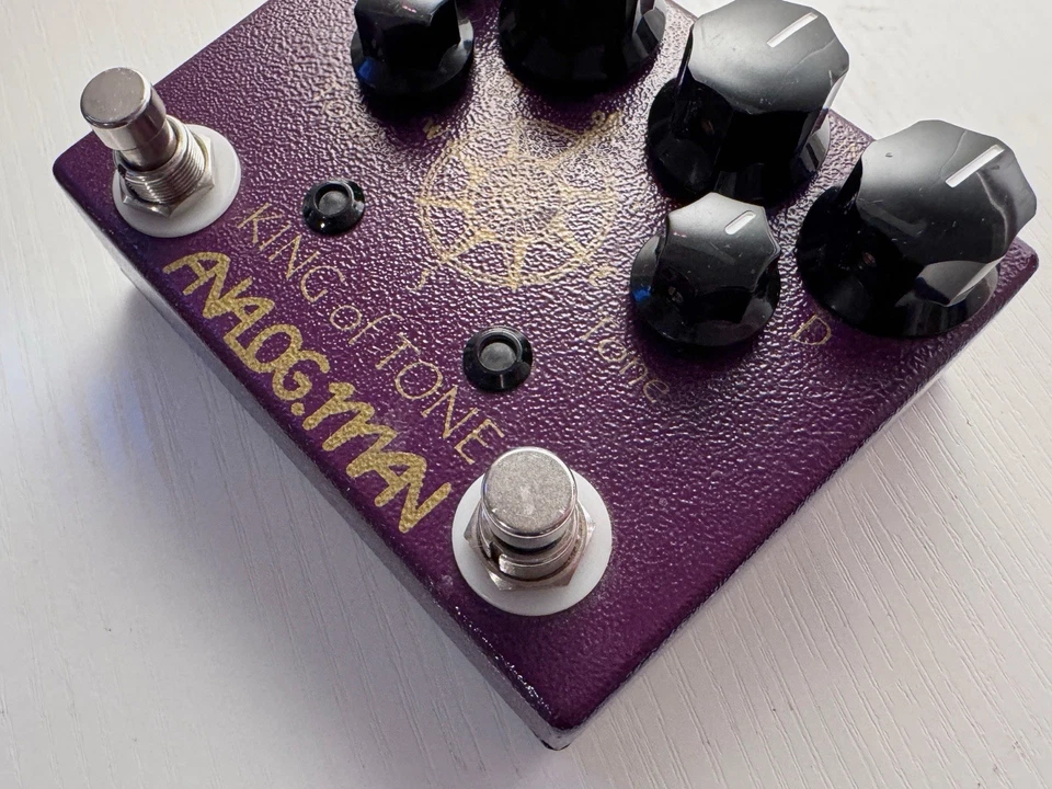 Analogman King of Tone V4 High Gain Red Side Overdrive Guitar Pedal - Image 3 of 4