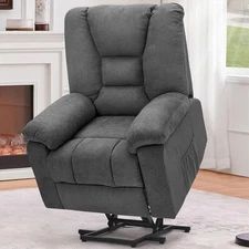 Electric Power Lift Recliner Chair Sofa for Elderly Heated Vibration Massage USB
