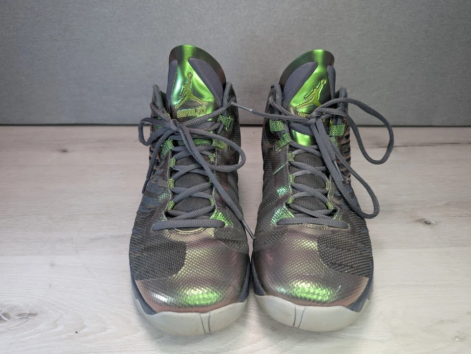 Nike Jordan Super Fly 5 Hombres Gris Oscuro Volt Antracita Zapatos Talla 10.5 Foto 4 de 4