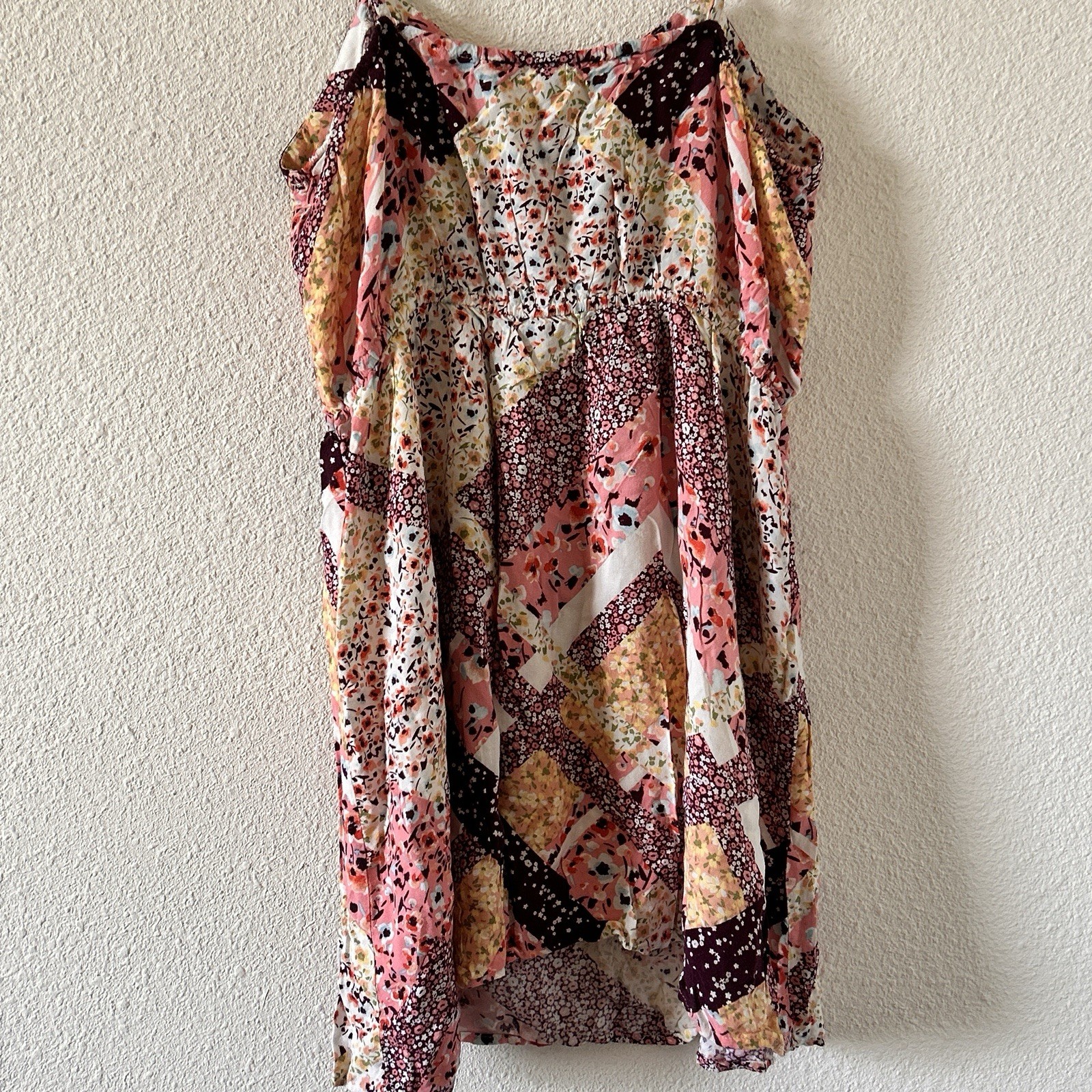 Bebop Mixed Floral Patch Pattern Tunic Dress Larg… - image 8