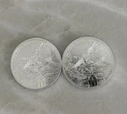 2 - New Zombucks World Libertattered 1 Oz. Silver Rounds