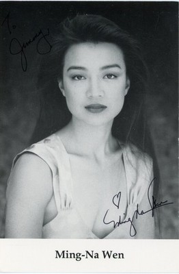 Ming-Na Wen - Signed B&W Photograph