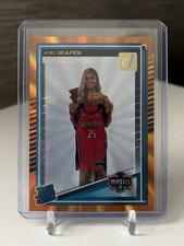 2025 Panini WNBA Donruss Kiki Iriafen Rated Rookie Orange Laser /199 #94 Mystics