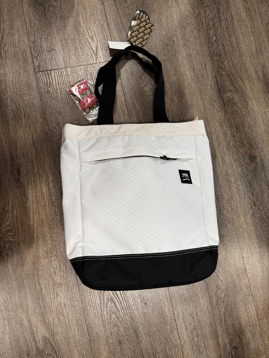 Vans Construct DX Cordura Laptop Tote Bag White Black NEW Pockets